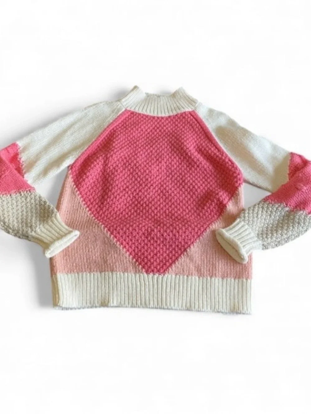 LOFT Colorblock Mock Neck Sweater